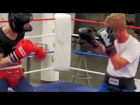 Tuomo Eronen (white shirt) and Jose Antonio Sanchez Romero, sparring session August 2017