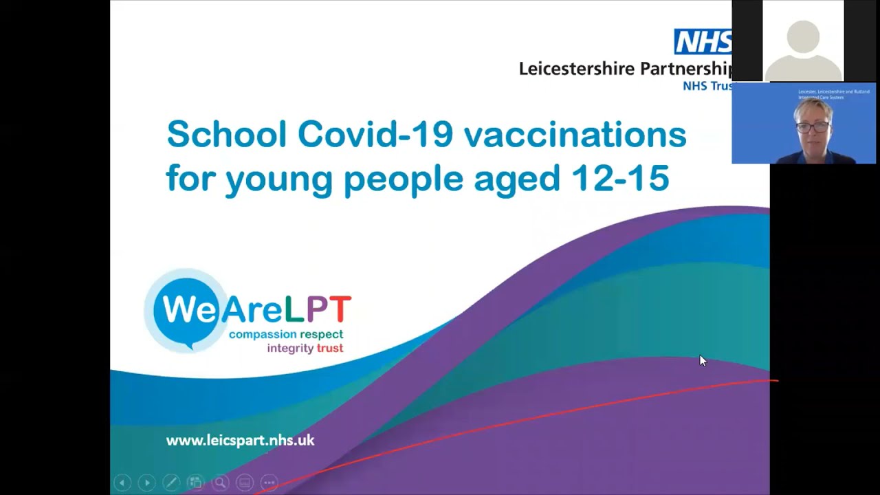 Webinar for young people (12-15): COVID-19 vaccine programme Q&As - 6.10.21