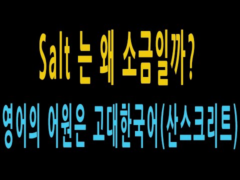 소금의 어원을 밝힌다 salt soldier