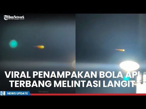 Viral Penampakan Benda Berbentuk Bola Api Terbang Melintasi Langit Condongcatur, Diduga Meteor
