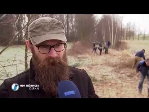 Fleißige Helfer beim Radwegbau im Altenburger Land