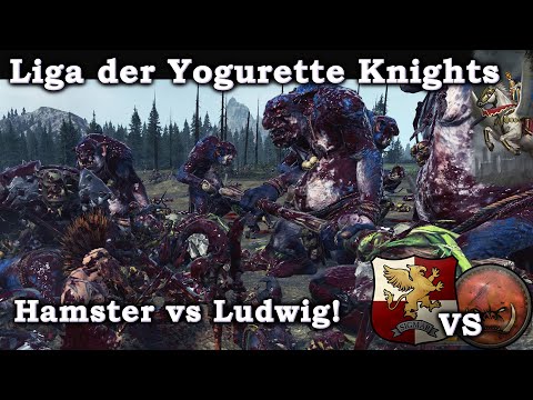 Frontales Imperium vs Grünhäute Ludwig VS Hamster Total War Warhammer Yogurette Knights