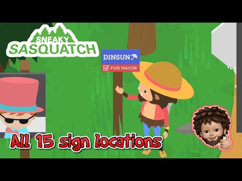 Sneaky Sasquatch - all 15 sign locations