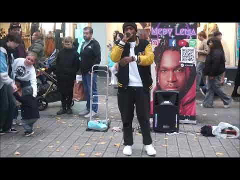 Medy Lema sings Close To You by the Carpenters in Church Street Liverpool
