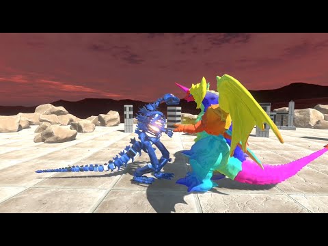 Godzilla skeleton VS Destoroyah  - Animal Revolt Battle Simulator ARBS