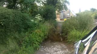 preview picture of video 'Fording the Redlake River in North Wootton, Somerset'