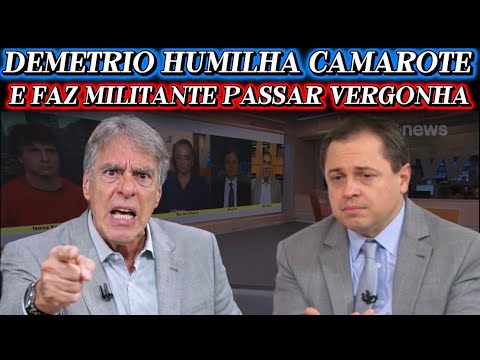 🤣CLIMÃO NA GLOBO: DEMETRIO DESMONTA CAMAROTTI E DEIXA ESTÚDIO EM SILÊNCIO!