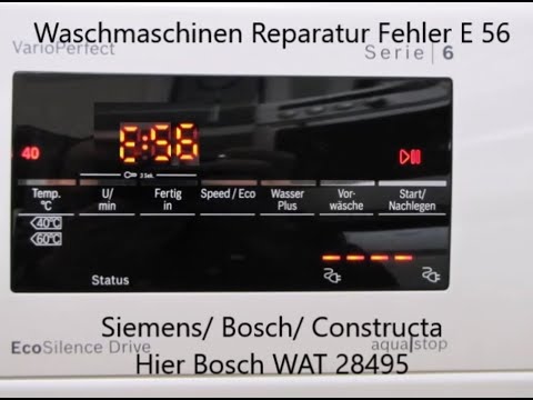 Fehler E 56 für Waschmaschine oder Trockner