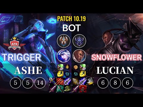 APK Trigger Ashe vs SnowFlower Lucian Bot - KR Patch 10.19
