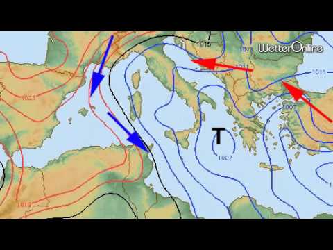 Gewitter über dem Balkan - Wetterkontraste im Mittelmeer