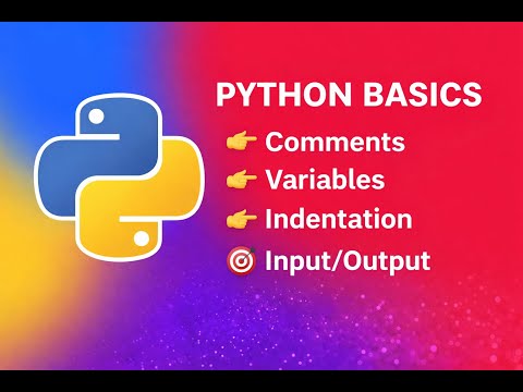 Python Basics Comments Variables Indentation Inputoutput