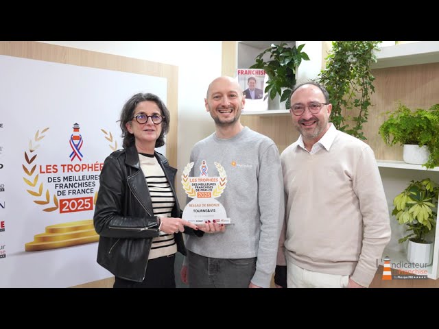 TM2F 2025 « Meilleure franchise de France » Réseau de Bronze de 11 à 50 franchisés Tourne&Vis