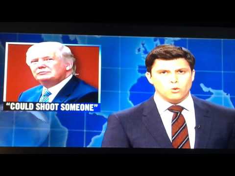 Colin Jost on Saturday Night Live jokes about Donald Trump #weekendupdate