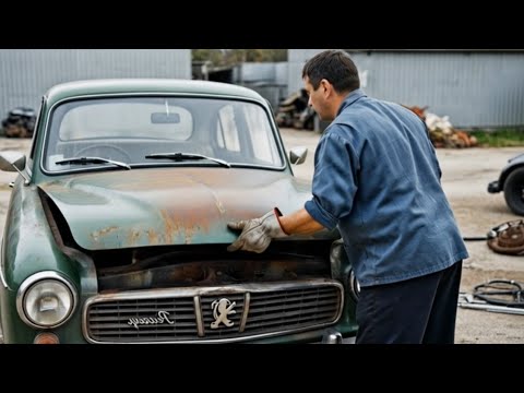 POV ASMR Car Restoration 😱 | Forgotten Vintage Peugeot Excavated & Fully Rebuilt