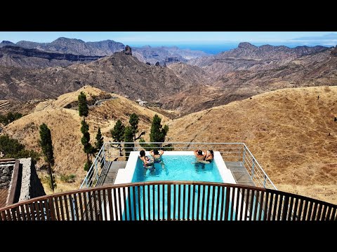 Parador De Cruz De Tejeda com uma bela vista da piscina, Gran Canaria, Ilhas Canárias, Espanha