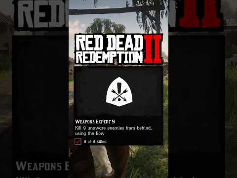 Kill 9 Unaware Enemies From Behind, Using The Bow | WEAPONS EXPERT 9 TIPS! #RDR2 #Shorts
