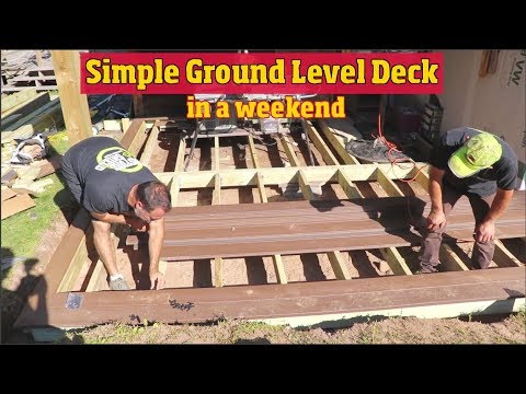 How to Build a simple Ground level Deck in a weekend