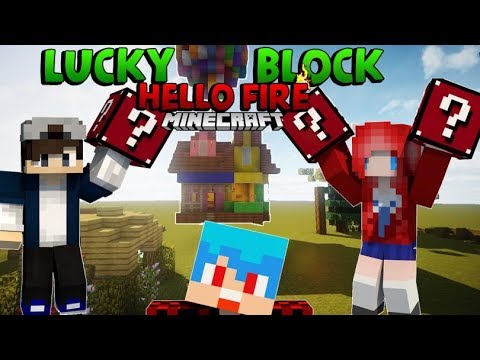 Minecraft Hellfire LuckyBlock - Open the random build box of Ft.KNCraZy, MrTeekung