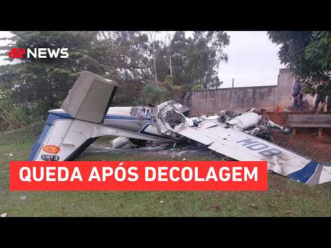 Queda de avião deixa dois mortos em Marília, interior de SP | TEMPO REAL