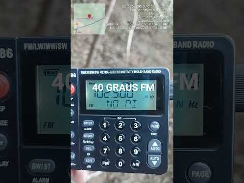 40 GRAUS FM 102,5 Mhz SÃO JOSÉ DO RIO PRETO SP ESCUTA EM SÃO SEBASTIÃO DO PARAÍSO MG