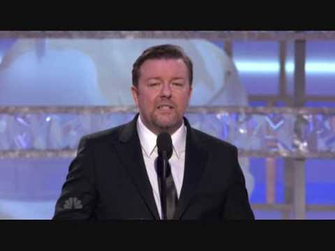 Ricky Gervais at the Golden Globes
