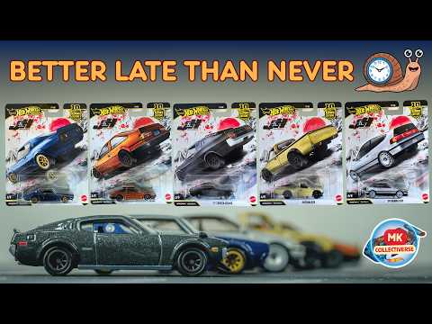 Thumbnail for Unboxing the ICONIC Japan Historics Full Set | Hot Wheels 2026 Car Culture Mix 1 by Toyota AE86, Toyota, Toyota AE, orange, Honda CR-X, video, Toyota Celica, Car, Truck, Nissan, vide