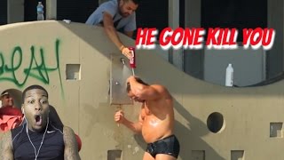 Shampoo Prank On Bodybuilder Reaction