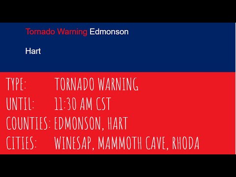 ARCHIVE VIDEO: EAS #1: Tornado Warning on WOVO-FM 106.3. (Spotters comfirmed funnel!!) (Jan 1, 2022)