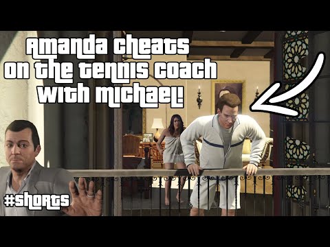 Amanda cheats on the Tennis Coach with Michael! GTA V #shorts