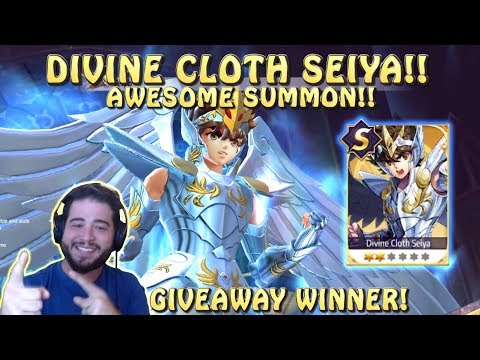 SUMMONING DIVINE CLOTH SEIYA!! LET'S GO!! GIVEAWAY WINNER! Saint Seiya Awakening