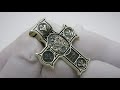 Видеообзор Серебряный крестик "Ветхо Заветная Троица" вкх276