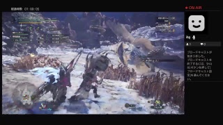 モンスターハンターワールド：MHW 　笛のじる（女装備で2週目）　 ようやく戦えるからギエナ狩り