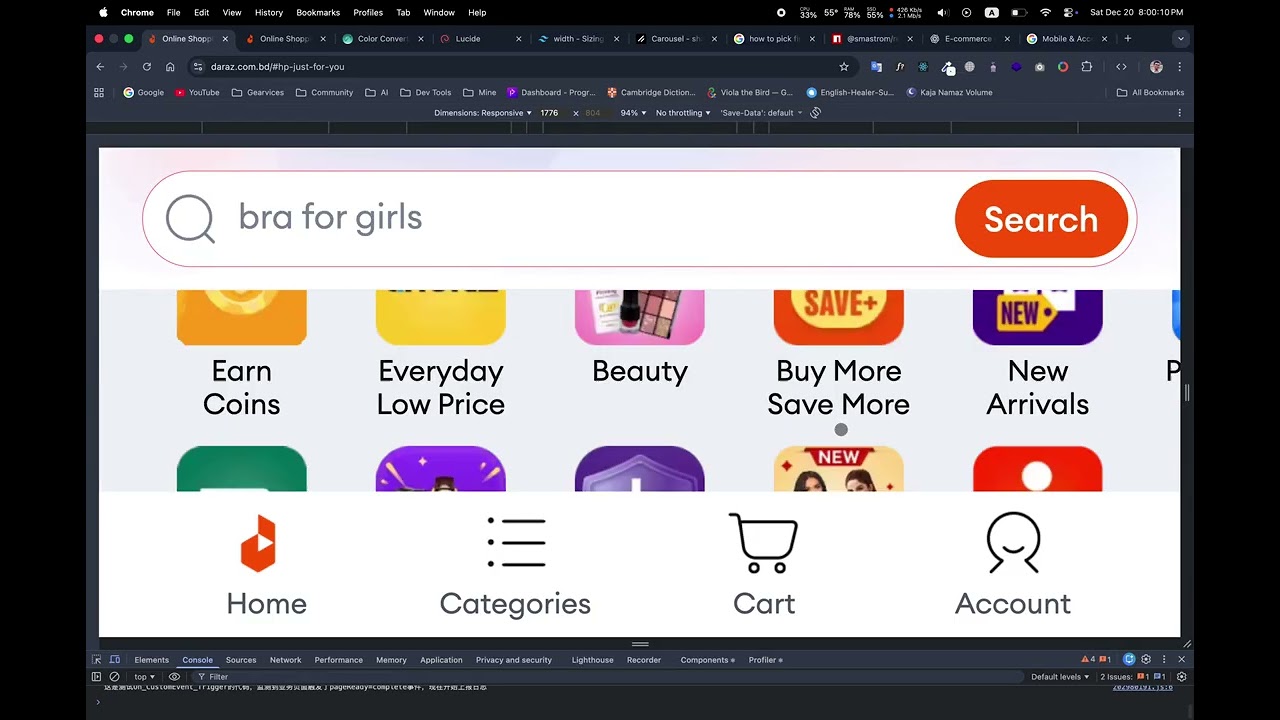 Daraz landing Page and footer clone | Daraz cloning part -8