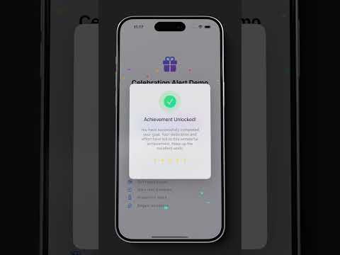 🎉 SwiftUI Celebration Alert - Stunning Particle Animation Component