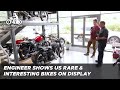 Royal Enfield UK Technology Centre visit - bikes on show in the foyer