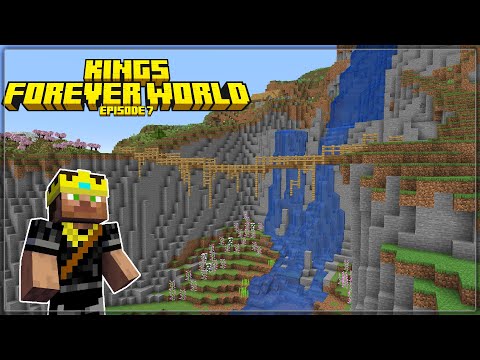 Terraforming a Waterfall & Valley – Minecraft Forever World Episode 7