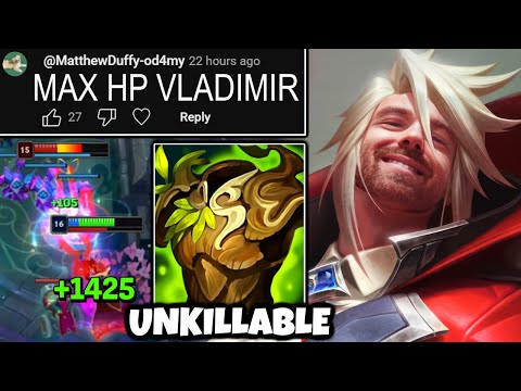 MAX HP VLADIMIR MID HEALS FOR 1400+ ON Q | Topturne Nocturne, Tank Katarina