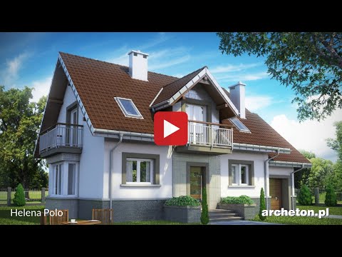 Projekt domu Helena Polo - archeton.pl - z użytkowym poddaszem 192,1 m2