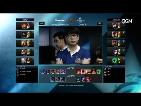 JAG vs KOO Game 3 Highlights - JIN AIR GREEN WINGS vs KOO TIGERS - W12 LCK Champions Korea Summer