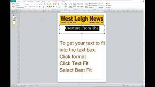 Year 5 - Publisher Newspaper Report Tutorial