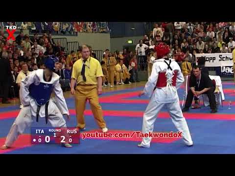 Taekwondo Euros 2006 Male Fly Weight Semi Final - Diego Redina (Italy) v Alan Nogaev (Russia)