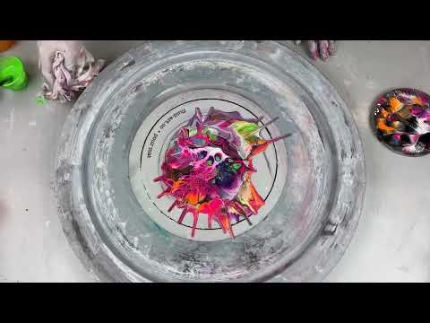 328. Sheleeart  Fluid Artist -  Lucky Dip Splat Technique - trio