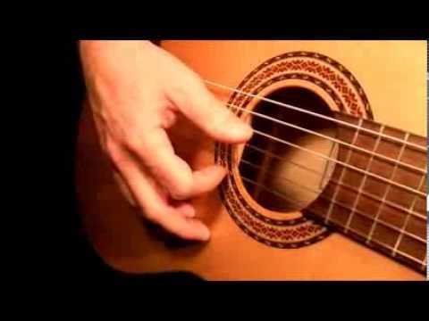 Erste leichte Fingerübung auf der Gitarre