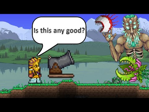 Speedrunning Terraria All Bosses with a CANNON