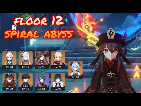 genshin impact - new spiral abyss 3.2 floor 12 ayaka freaze comp & hu tao vapo team - yusagi