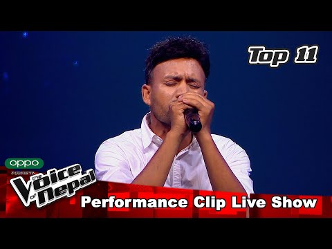 Karna Raj Giri "Dheri Choti Mare Ma Ta" | LIVE Show Performance | The Voice of Nepal S3