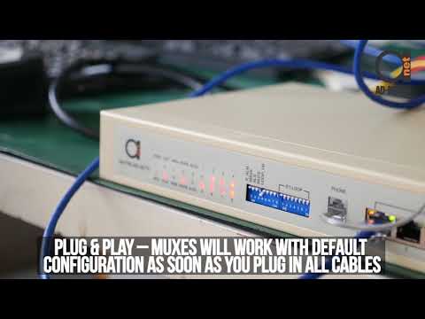 8 E1 + 4 x Fast Ethernet 10/100BaseT  Fiber Optic Multiplexer (Optimux)