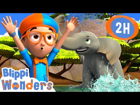 Water You Waiting For? It's Ele-FUN in the Sun! 🐘🎉💧 | Blippi Wonders | Moonbug Kids