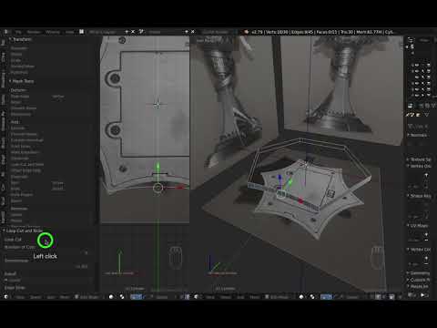 Blender 2.79 Loop Cut Smoothness quick example