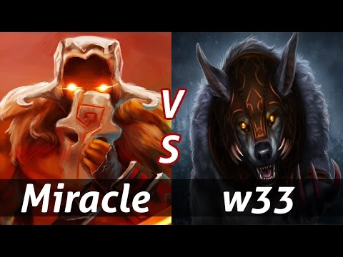 Miracle 9000MMR Plays Juggernaut vs w33 8000MMR Plays Ursa Dota 2